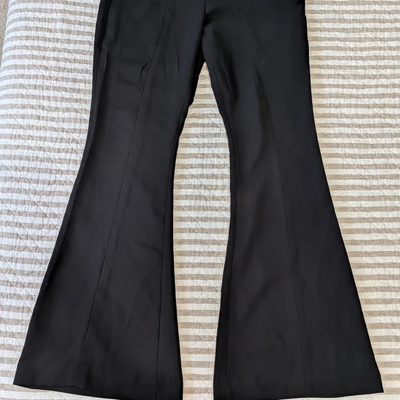 Express Black Flare Super High Rise Pants - Picture 3 of 6